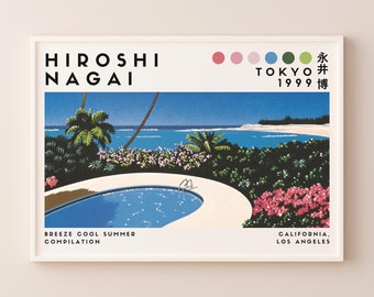 Hiroshi Nagai poster print horizontal hiroshi nagai poster plane pop city wall art print Hiroshi Nagai poster instant digital download