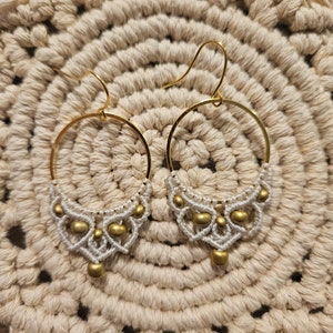 Beaded Micro Macrame Earrings
