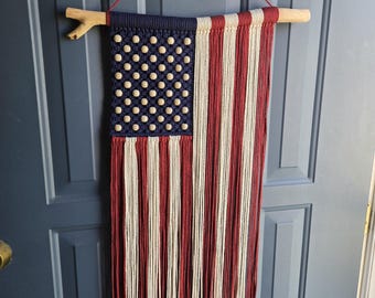 American Flag Macrame