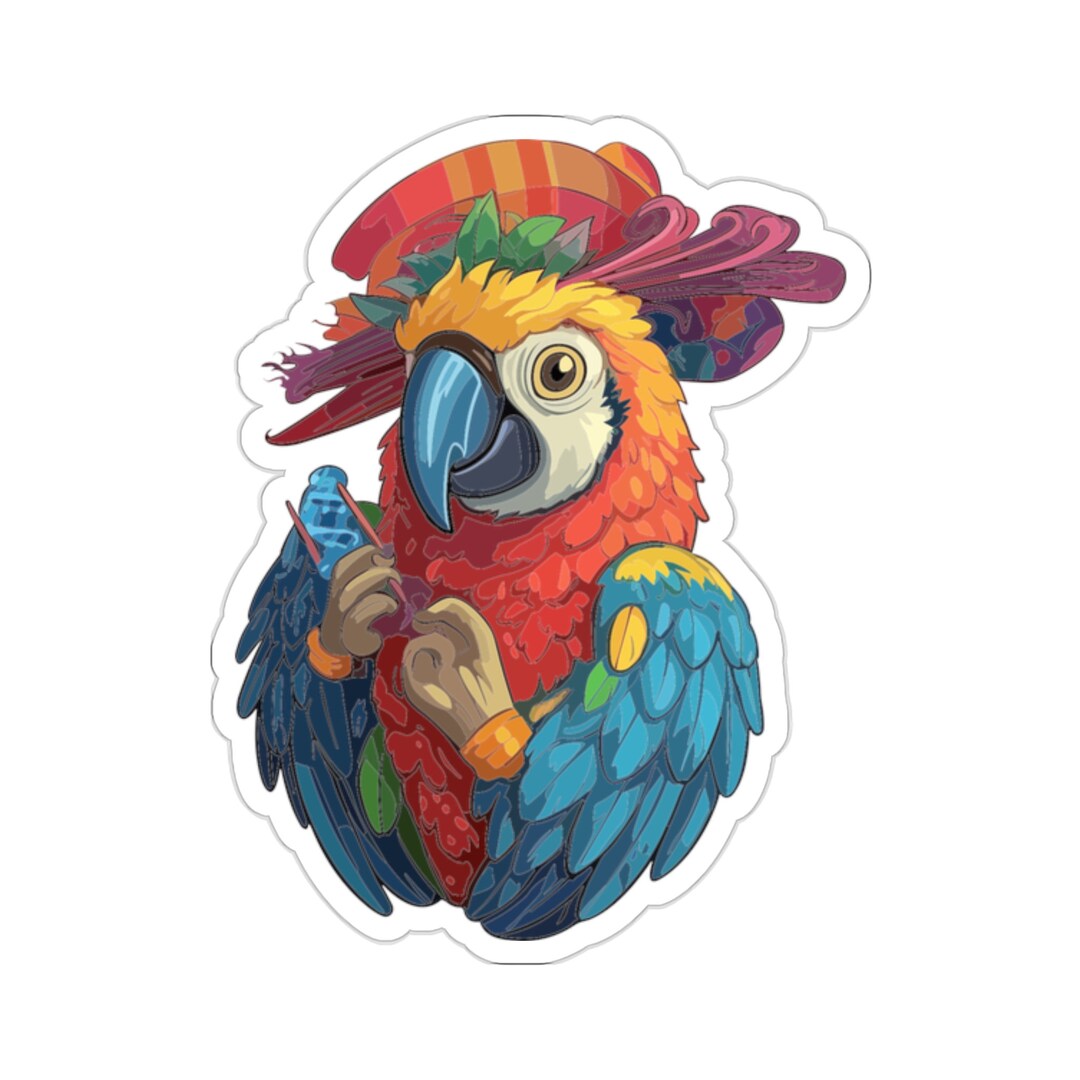 Fun Party Parrot Sticker #6 - Etsy