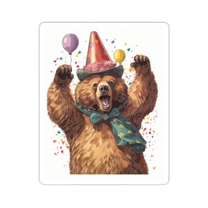 Fun Party Bear Sticker #10