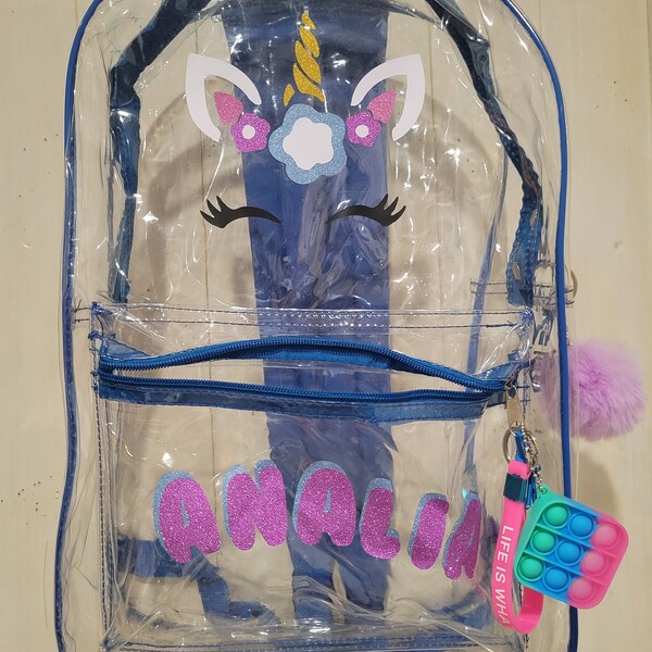 Clear Backpack for Girls Characters Etsy