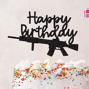 Gewehr Cake Topper SVG, Jäger Geburtstag SVG, Jagd Party Cake Topper SVG, Cake Topper geschnitten Datei, Cake Topper svg, Pistole svg, svg Clip Art Datei