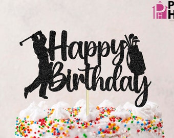 Happy birthday golf SVG, golf SVG, birthday golf shirt SVG, golf birthday shirt png, cake topper svg, golf player svg file, 50 digital file