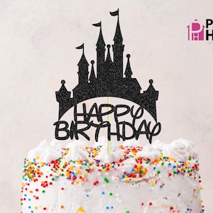 Château joyeux anniversaire SVG, SVG d'anniversaire de princesse, anniversaire princesse chemise SVG, anniversaire chemise png, svg de gâteau, clipart svg château