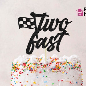 Twee snelle cake topper SVG, racer 2e verjaardag SVG PNG, Hot Wheels 2e verjaardagspartij decoraties, cake Smash SVG, 2e verjaardag shirt bestand auto's