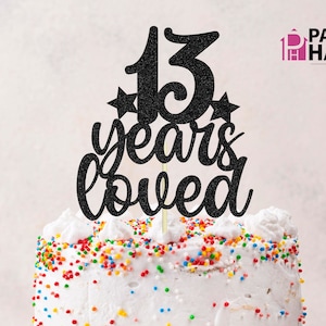 13 jaar hield van SVG, tiener SVG, 13e verjaardag cake topper SVG, Cake Topper Cut File, cake topper svg, cake topper svg, svg clip art bestand