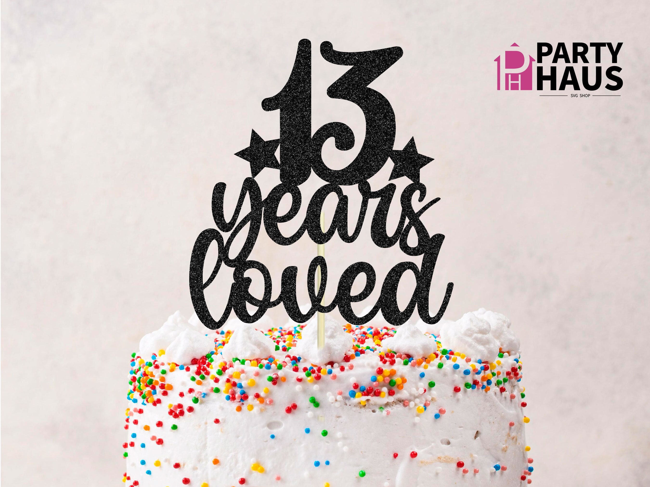 Video Game 13th Birthday Cake Topper - "Level 13 Unlocked" Glitter Design, For Gamer Boys