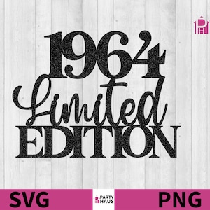 May include: Black and white graphic design with the text "1964 Limited Edition".