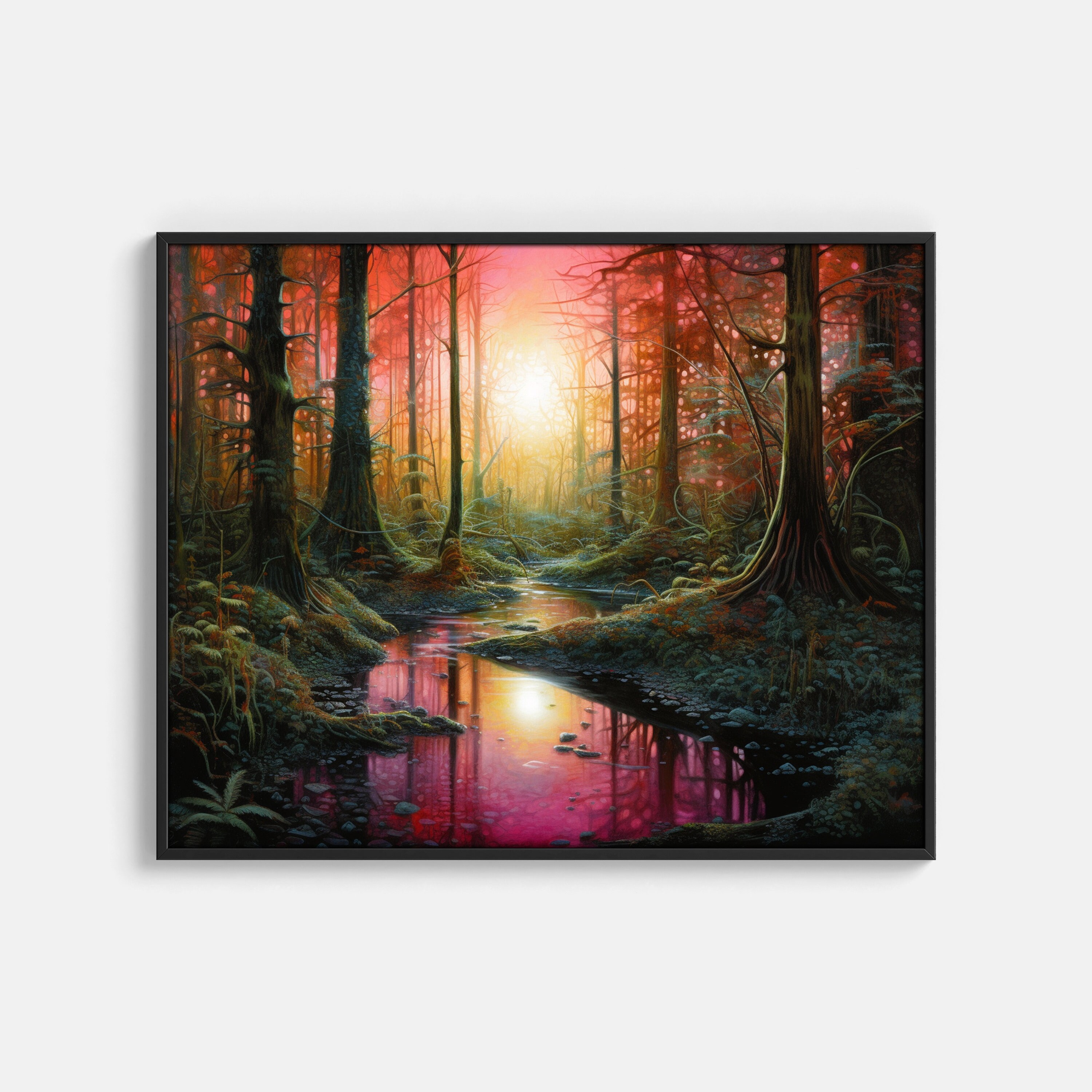 Forest Art Printable Art House Warming Gift Digital Download Wall Art ...
