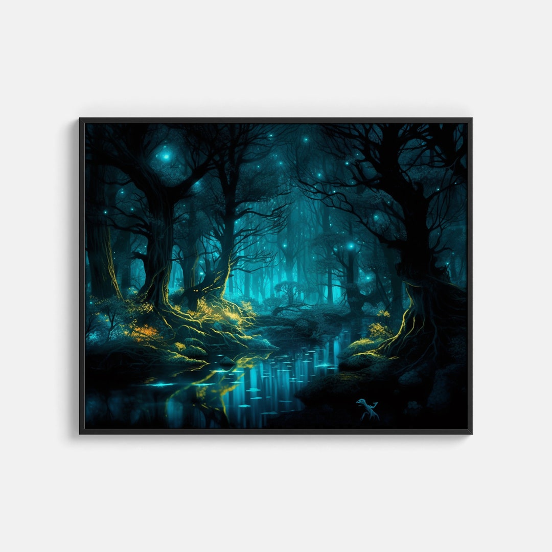 Forest Art Printable Art House Warming Gift Digital Download Wall Art ...