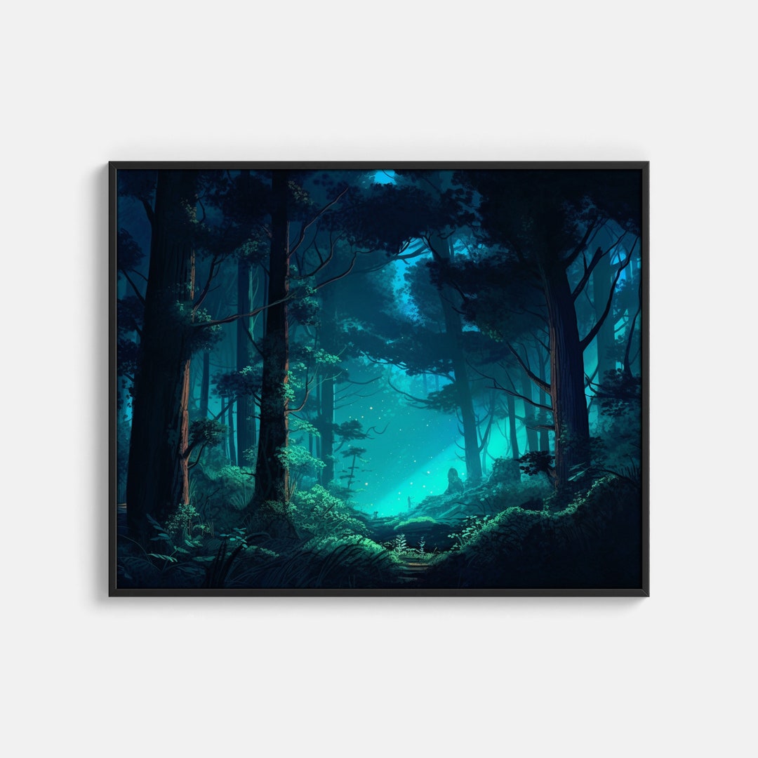 Forest Art Printable Art House Warming Gift Digital Download Wall Art ...