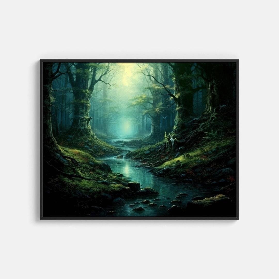 Forest Art Printable Art House Warming Gift Digital Download Wall Art ...