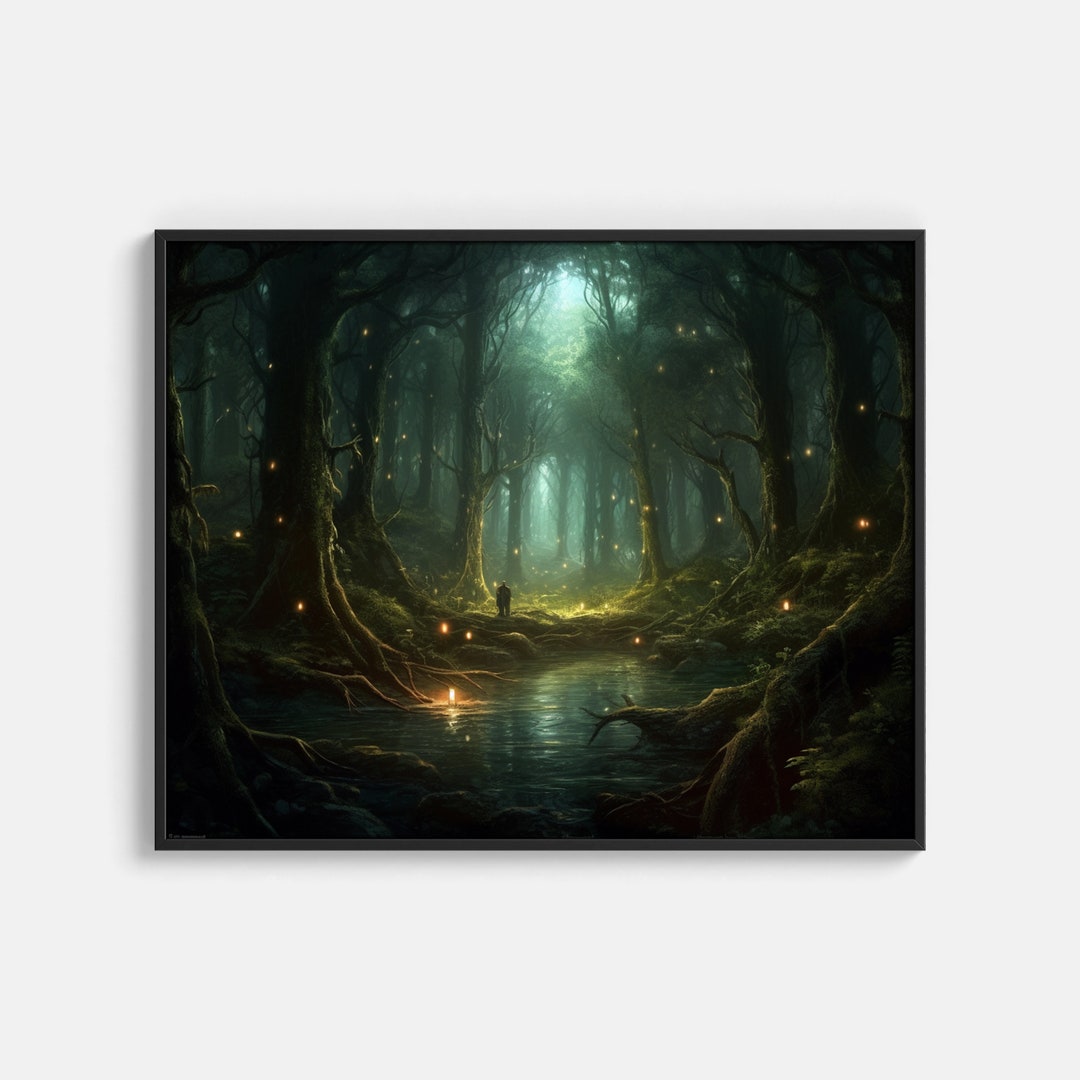 Forest Art Printable Art House Warming Gift Digital Download Wall Art ...
