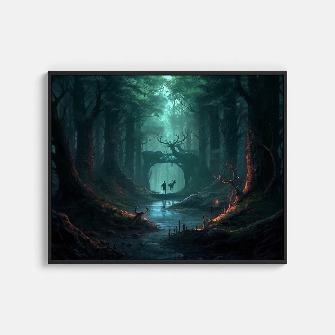 Forest Art Printable Art House Warming Gift Digital Download Wall Art ...