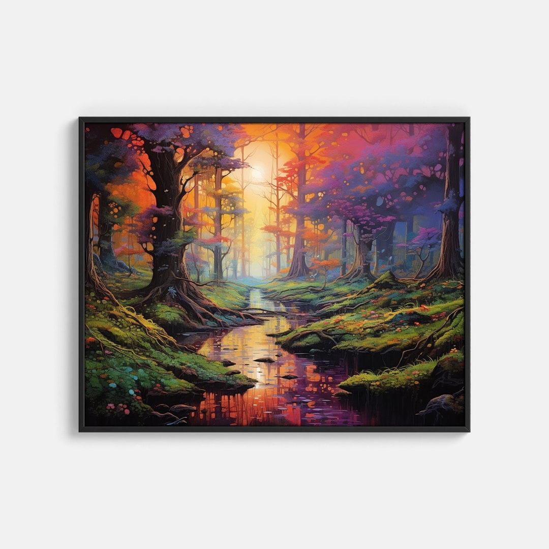 Forest Art Printable Art House Warming Gift Digital Download Wall Art ...