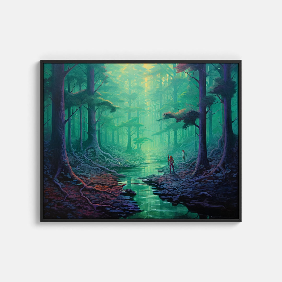 Forest Art Printable Art House Warming Gift Digital Download Wall Art ...