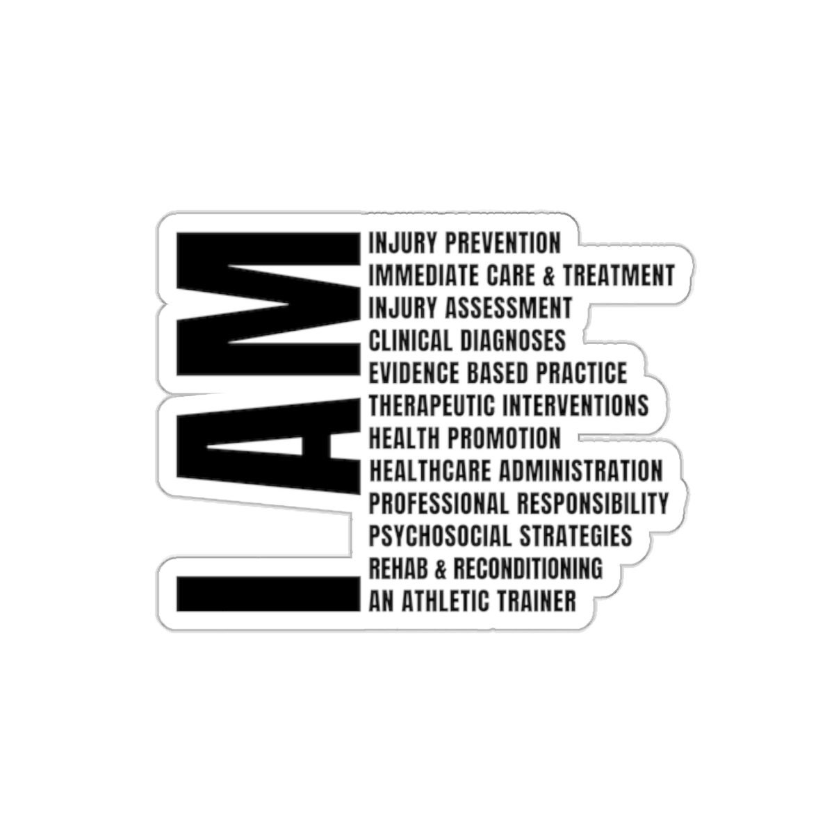 I Am an Athletic Trainer Kisscut Stickers Athletic Training Etsy