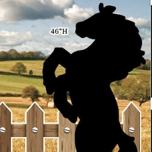 HORSE silhouette and FENCE coroplast cutout Props decorations backdrops (No stakes or stands included)