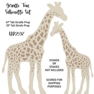 Safari Giraffe Animals Party Props decorations backdrops cutouts signs (No stands / stakes included)