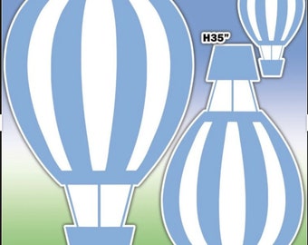 Hot Air Balloons Blue coroplast cutouts Party Props decorations backdrops cutouts signs table centerpieces Yard cards (NO stands included)