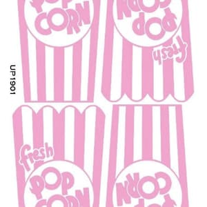 Popcorn Panels (4) 4 Ft tall standee Makes only 1 Popcorn Box Party Props decorations backdrops cutouts (No stands included)