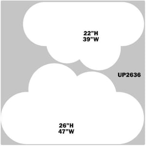 CLOUD Cutouts Party Props Coroplast decorations backdrops cutouts signs (NO Stands or stakes included)