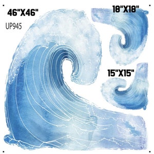 OCEAN blue WAVE Party Props coroplast decorations backdrops coroplast cutouts signs Yard cards (No stands included)