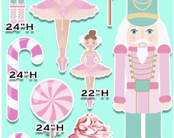 Nutcracker Dancer Party Props decorations backdrops cutouts signs table centerpieces Yard cards (NOstandsincluded) Coroplast