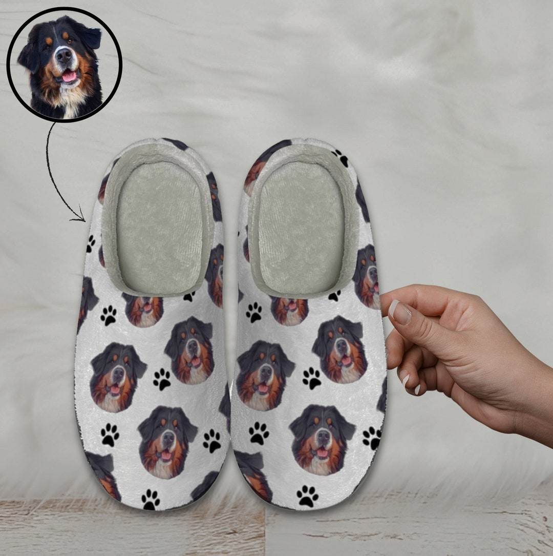 Custom Dog Slippers Fluffy Slippers Indoor Slippers Cozy Etsy UK