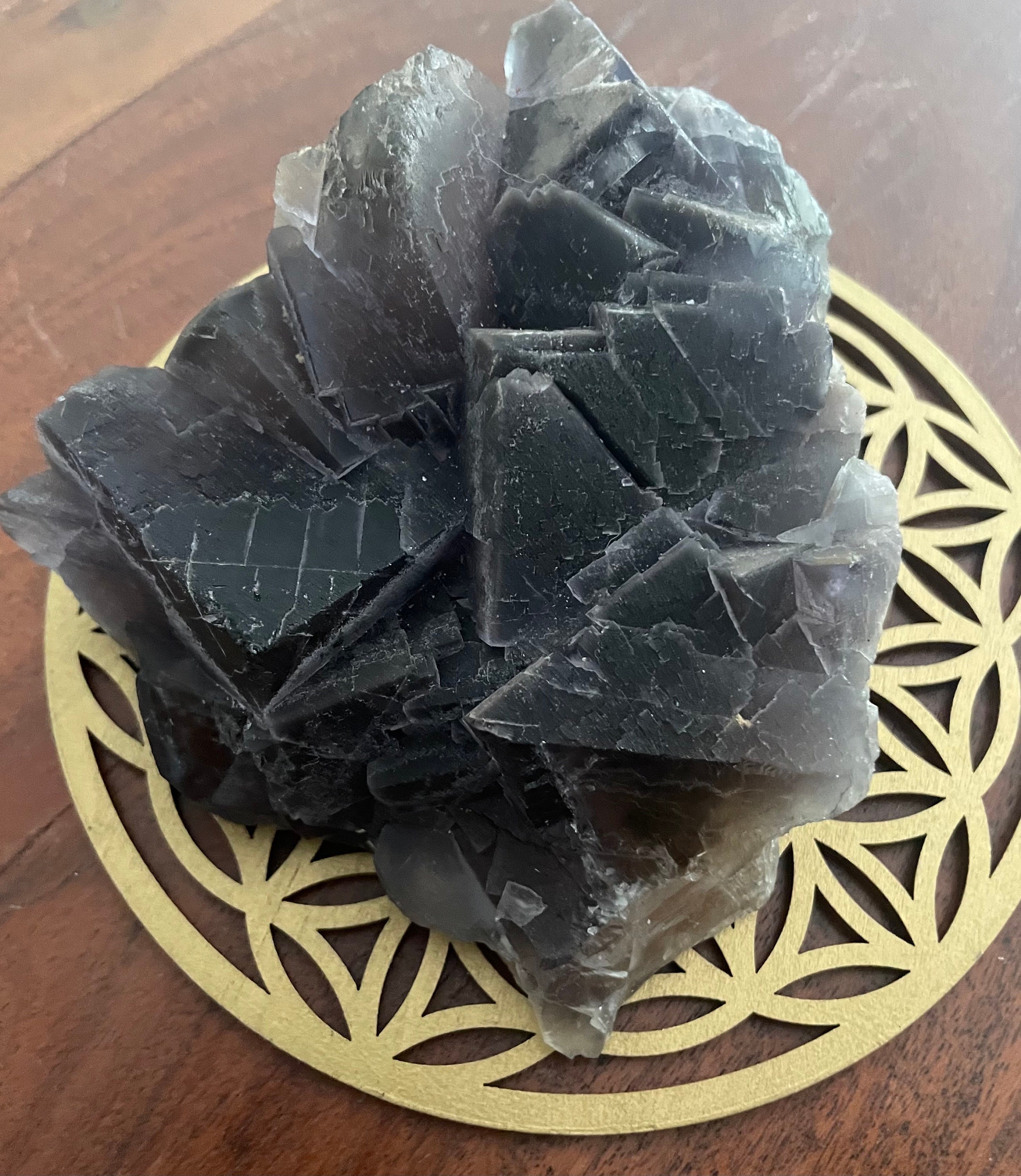 ブラックローズフローライト Black rose fluorite - Etsy 日本