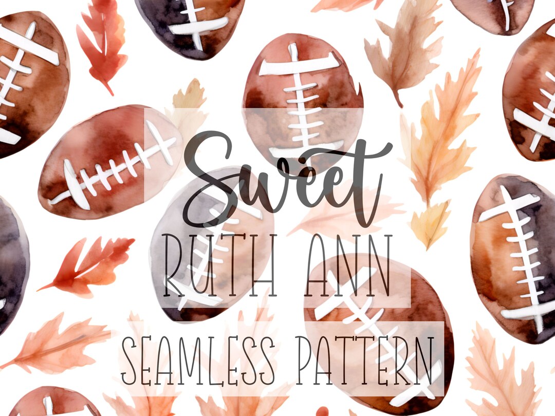Fall Football Pattern Fall Seamless Pattern Digital File Sublimation Football Repeat Pattern ...