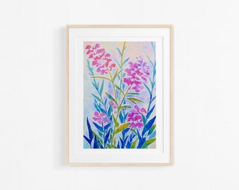 Painting flowers with gouache. Spring flowers poster. Floral illustration. Colorful poster.