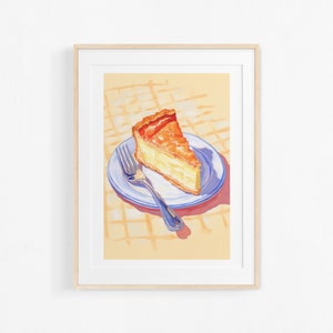Baskische Kuchenmalerei in Aquarell. Illustration des französischen Gebäcks. Buntes Poster für die Küche.