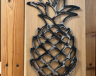 Pineapple Metal Sign, Home Decor