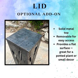 Tree Garden Column, Well Cover, Metal Yard Art, Outdoor Lantern image 7