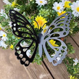 Butterfly Garden Stake or Wall Decor, Plant Stake, Metal Butterfly