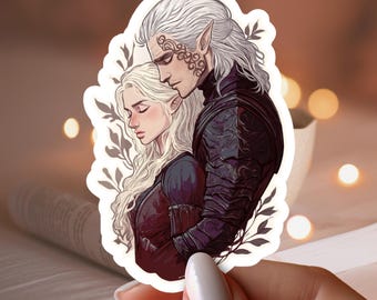 Throne of Glass Sticker: Aelin & Rowan, Bookish Fanart