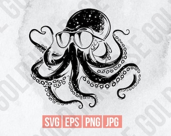 Calcomanía de pulpo, Pulpo Svg, tentáculo Svg, camiseta de pulpo, kraken svg Svg, océano Svg, Imprimible, Png, pulpo Imágenes Prediseñadas imprimibles, Pulpo png