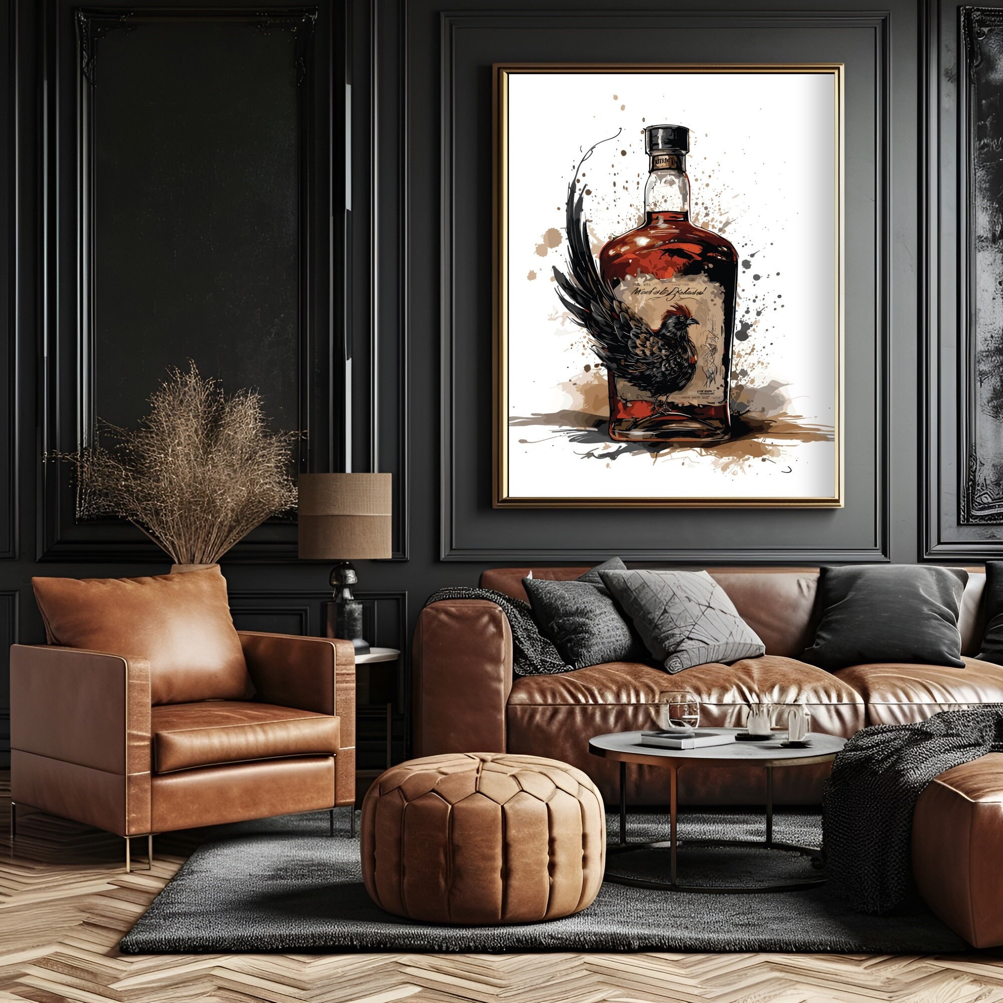 Bourbon printable wall art, whiskey Wall Art, Bourbon Lover gift, Home Office Wall Decor, Man Cave Print, Bartender Gift, Bourbon Art