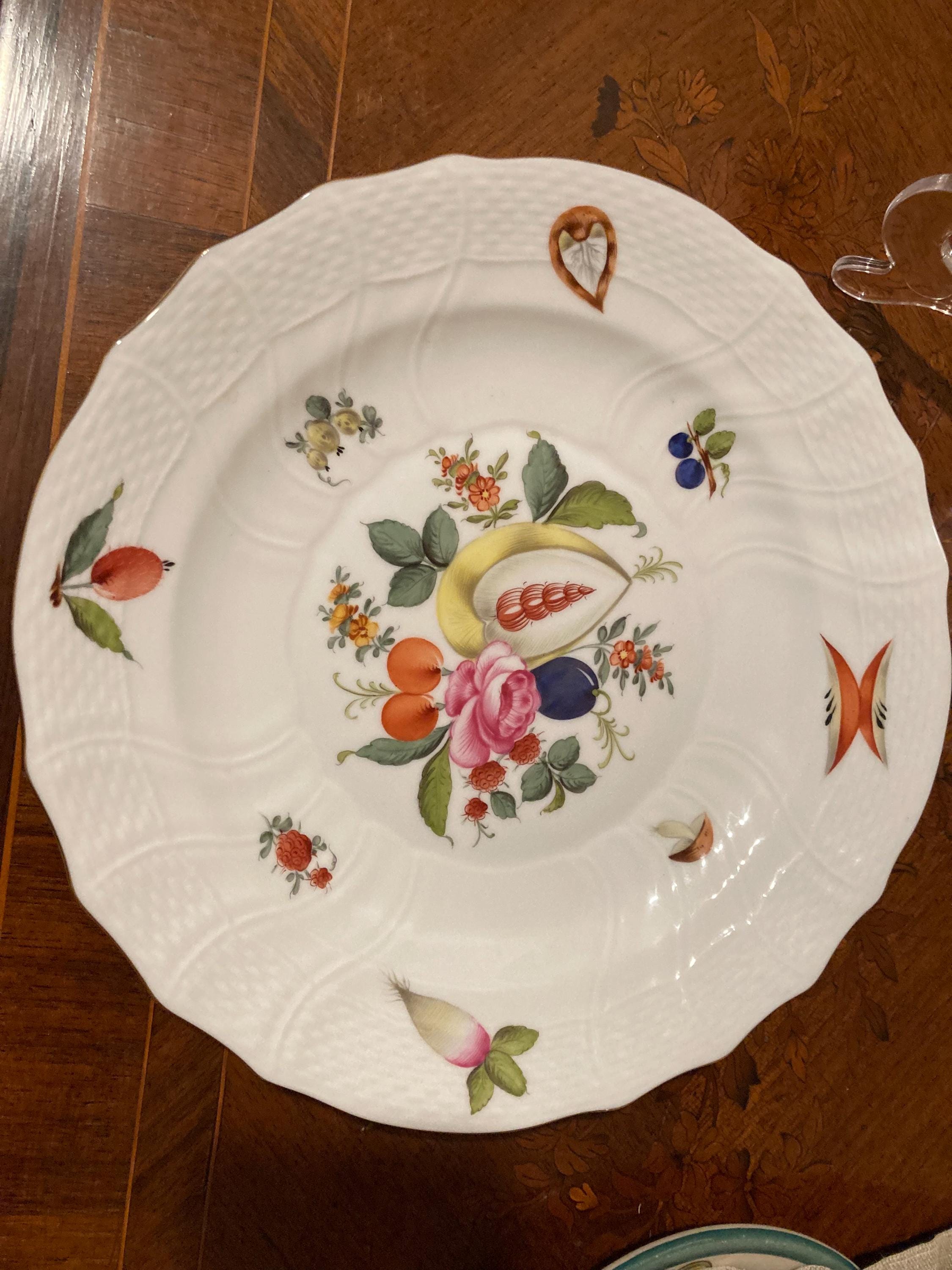Herend Fruits & Flowers Porcelain Plate - Etsy