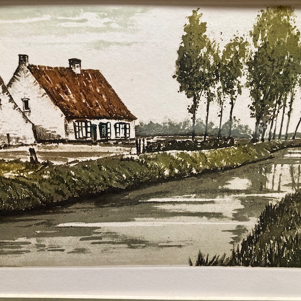 Hand Colored Etching - Etsy