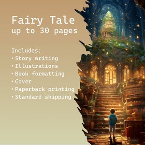 Printed Personal Fairy Tale, Publish Your Fairy Tale, Custom Children&#39;s Book, Personal Children&#39;s Book, Custom Writing Gift