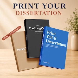 Hardcover Dissertation Printing, Custom Thesis Book