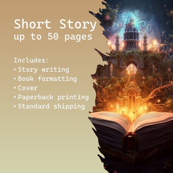 Printed Custom Short Story, Personalized Paperback Book