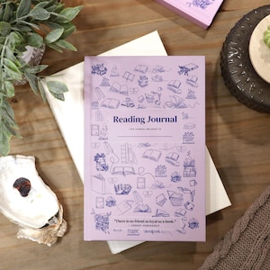 Premium Hardcover Reading Journal | Book Review Journal 50+ Books | Book Tracker | Reading Log | Book Lover Gift | Reading Planner Notebook