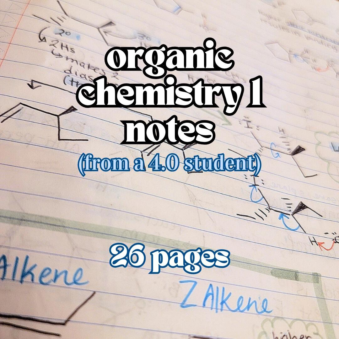 Organic Chemistry 1 Notes (handwritten) - Etsy