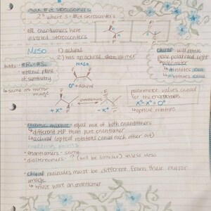 Organic Chemistry 1 Notes (handwritten) - Etsy