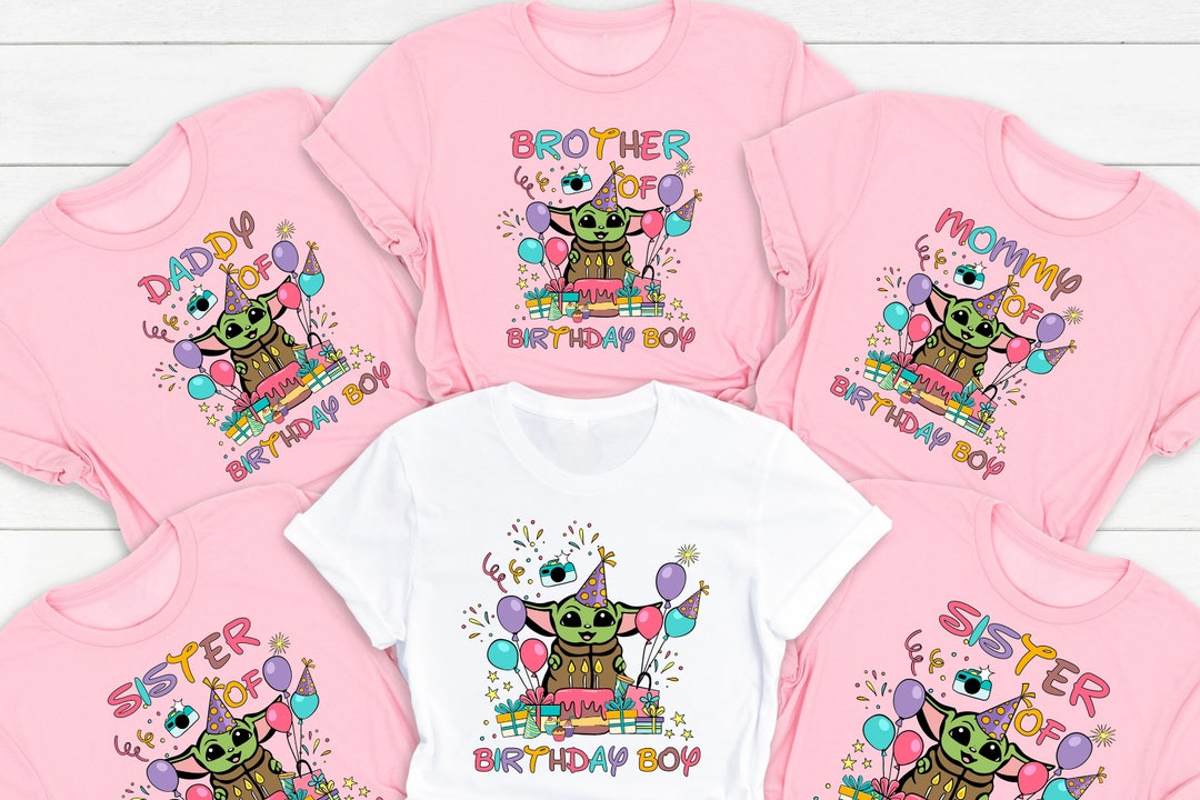 Disney Baby Yoda Birthday Shirt Custom Disney Birthday Boy Etsy