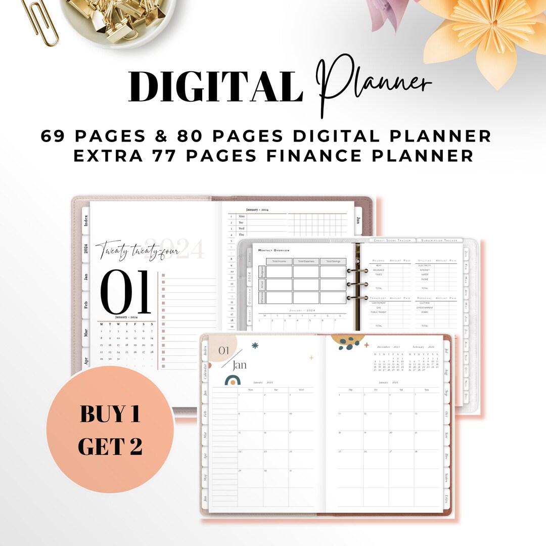Digital Planner 2024 Goodnotes Planner iPad Planner Minimalist Planner ...
